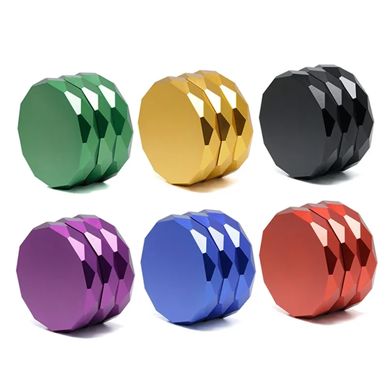 Mosaic Tobacco Grinder Crusher 4 Layer Diamond Aluminium Alloy 63mm Diameter Herb Spice Kitchen Crucher