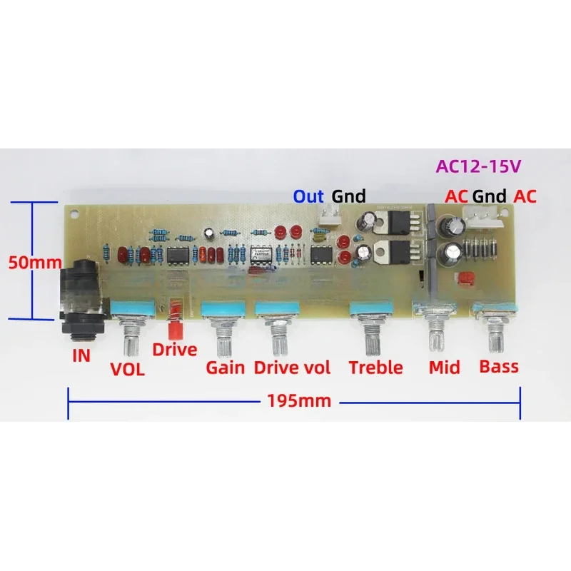 

Guitar Amp Tuning Driver Overload Distortion Preamp Board