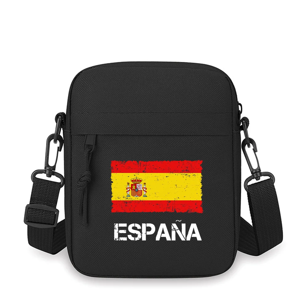 

Spain flag yellow red country Men Crossbody Bag Single Shoulder Women Cartoon Anime Film Printing Design Unisex