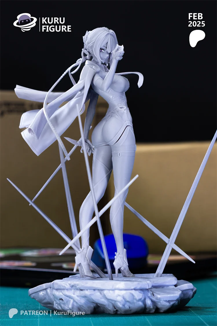 LinDeekin D78 مجموعات جراج ثلاثية الأبعاد مخصصة غير مطلية GK نماذج الراتنج الأبيض المفكك بازل قطع شخصية لعبة فنية يدوية الصنع