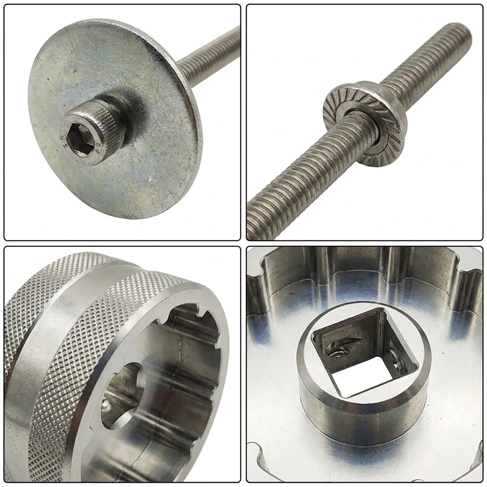 12 Notch 50.4mm Compatibility Tool for raceface 2 In 1 Tool Silver Bicycle Axle Tool 12 Notch 50.4mm Compatibility