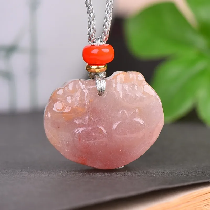 

Natural Gold Silk Jade Men's and Women's Pendants.