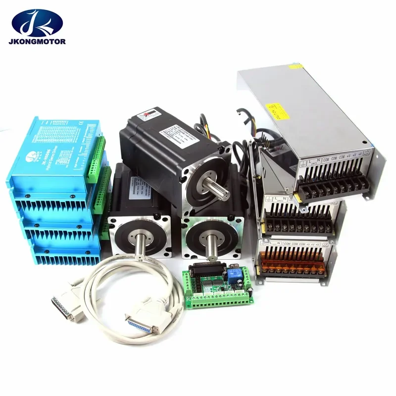 Cnc Stepper Motor Kit 8.0N.m Nema34 Closed Loop Stepper Drive 4Axis CNC Kit with Driver Power Supply