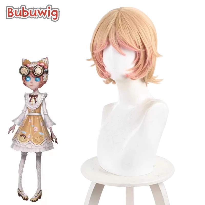 

Bubuwig Synthetic Hair Tracy Reznik Cosplay Wigs Game Identity V Mechanic Tracy Reznik 30cm Blonde Mixed Pink Wig Heat Resistant