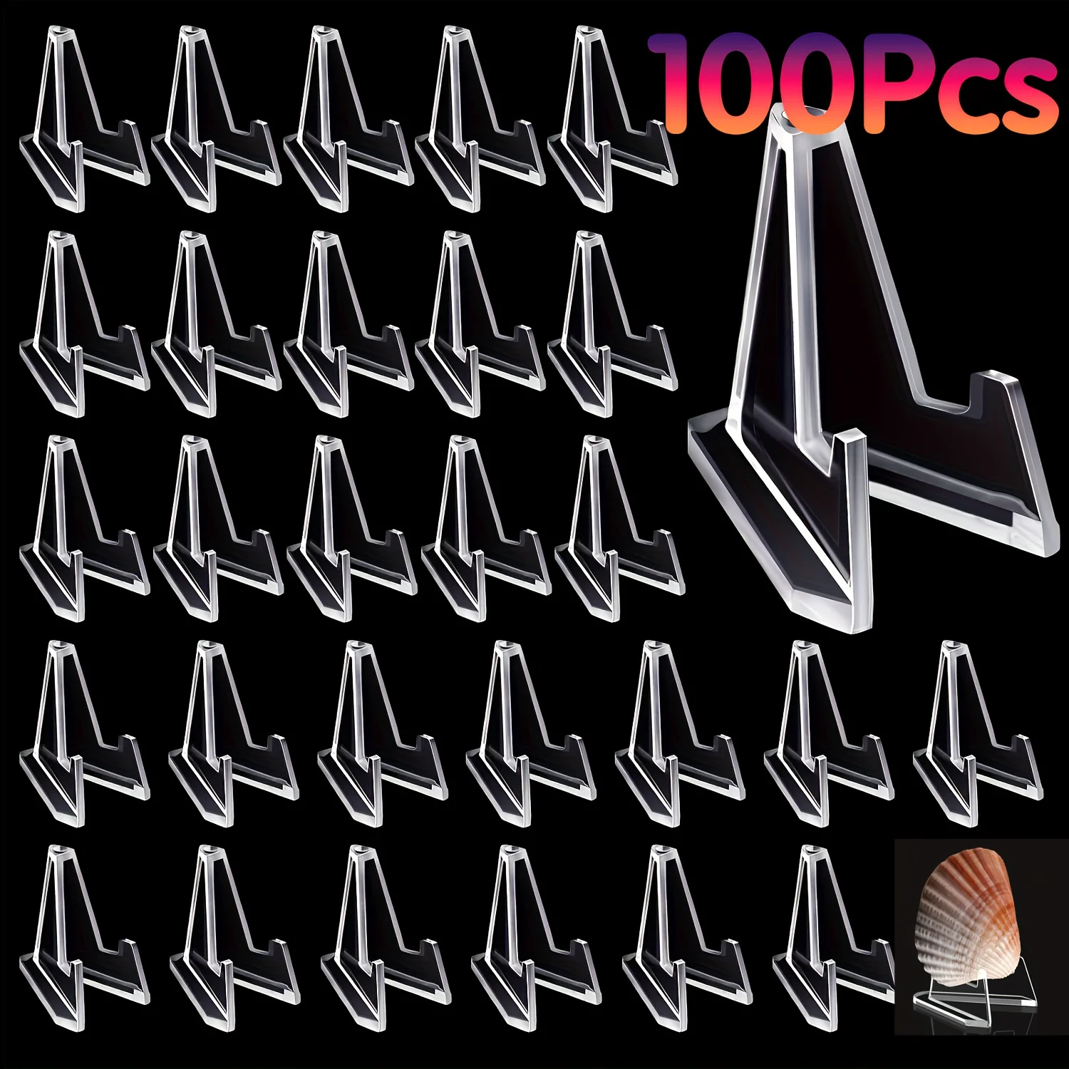 

Набор из 100 прозрачных акриловых подставок для монет, карт, открыток, фотографий, часов, медалей - подставки для коллекционных предметов