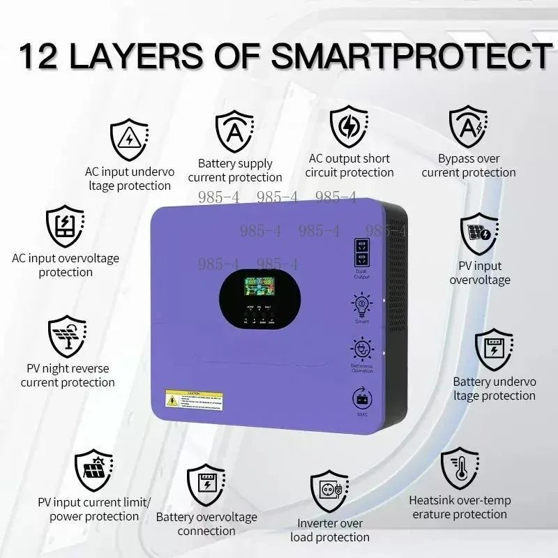 3.5KW 5.5KW Solar Hybrid Inverter, Pure Sine Wave High Power Home AC Inverter, Solar Energy System Inverter