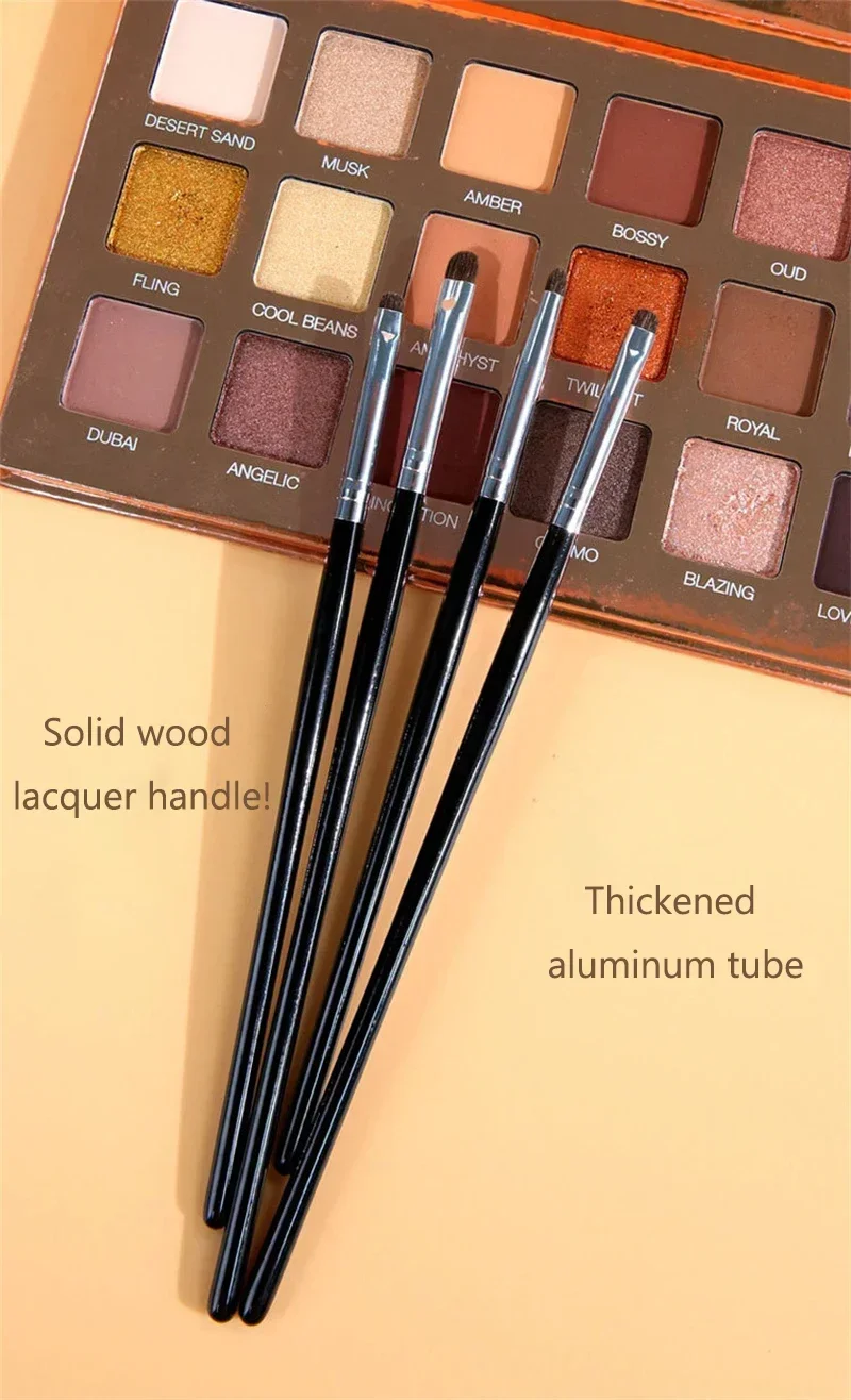 Small Angle Precise Detail Eyeshadow Brush Soft Horse Hair Eyelid Highlighter Lying Silkworm Makeup Brushes Eyes Make Up Tools