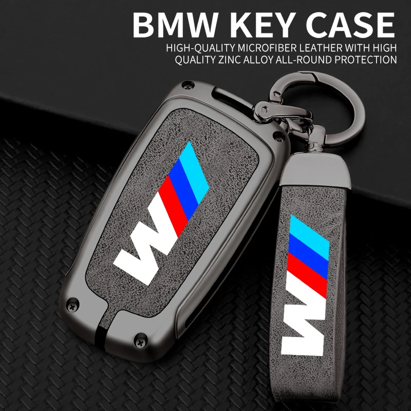 Zinc Alloy Leather Car Key Case Cover Shell For Bmw M3 M4 F20 F30 G20 F31 F34 F10 G30 F11 X3 F25 X4 I3 1 3 5 Series Accessories