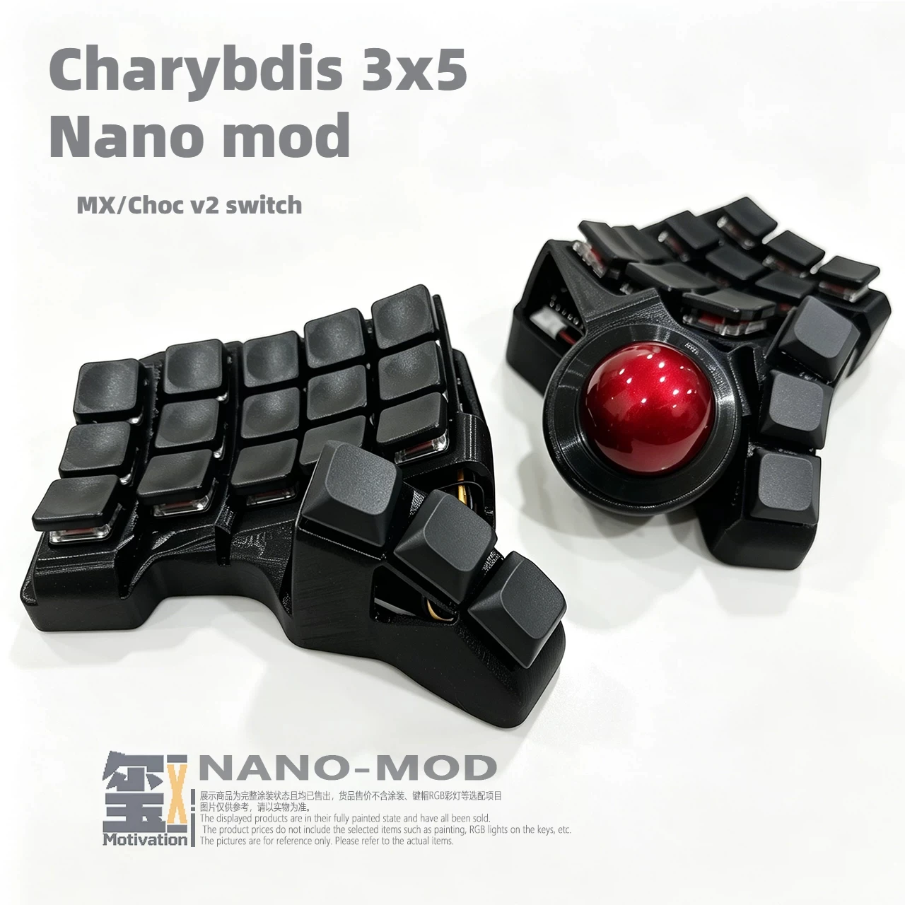 New Choc Charybdis Nano Mod Split Keyboard Low Profile Choc V2/mx Switch Bluetooth Wired Dual-mode Hot Swap Mechanical Keyboard