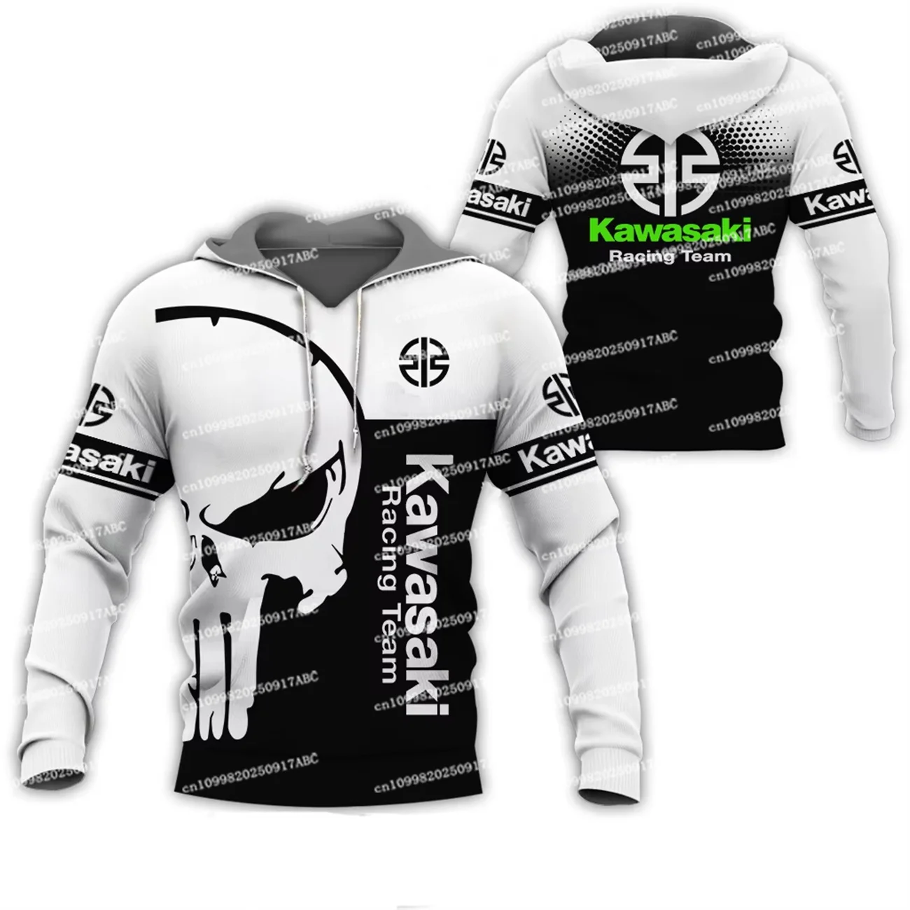 เสื้อฮู้ด Kawasaki สไตล์สปริง/ออทัมน์ สำหรับผู้ชายและผู้หญิง ลาย Kawasaki Ninja ขี่มอเตอร์ไซค์ออฟโรด แนวเอ็กซ์ตรีม ผจญภัย ยูนิเซ็กส์