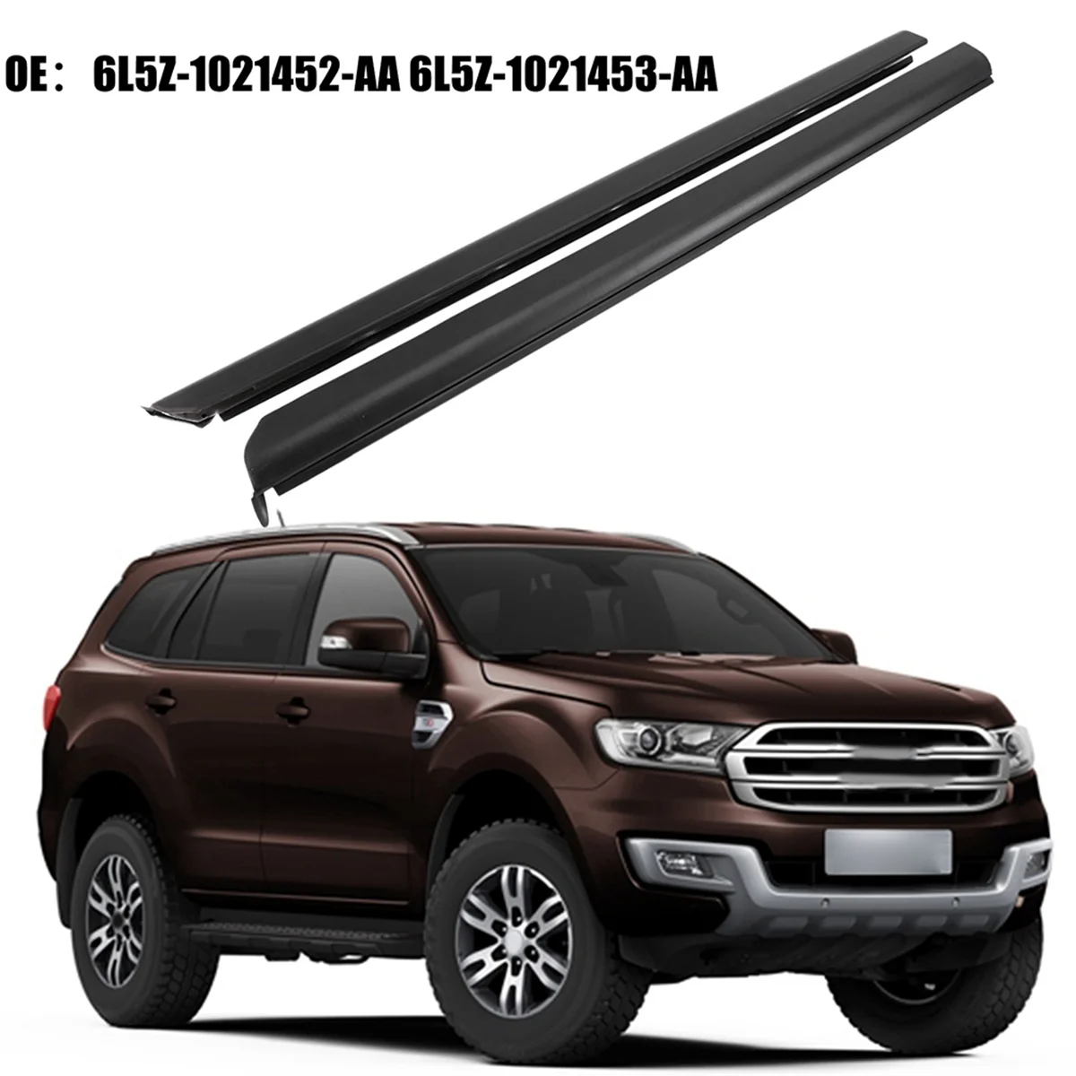 1Pair Car Door Weatherstrip Window Seal Trim Kit for Ford Ranger Pickup Truck 1999-2011,6L5Z-1021452-AA