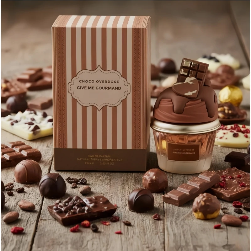 Choco Overdose Eau de Parfum, Gourmand Collection, Dark Chocolate Fudge and Caramel Fragrance, 75ml Spray, Sweet and Elegant Giv