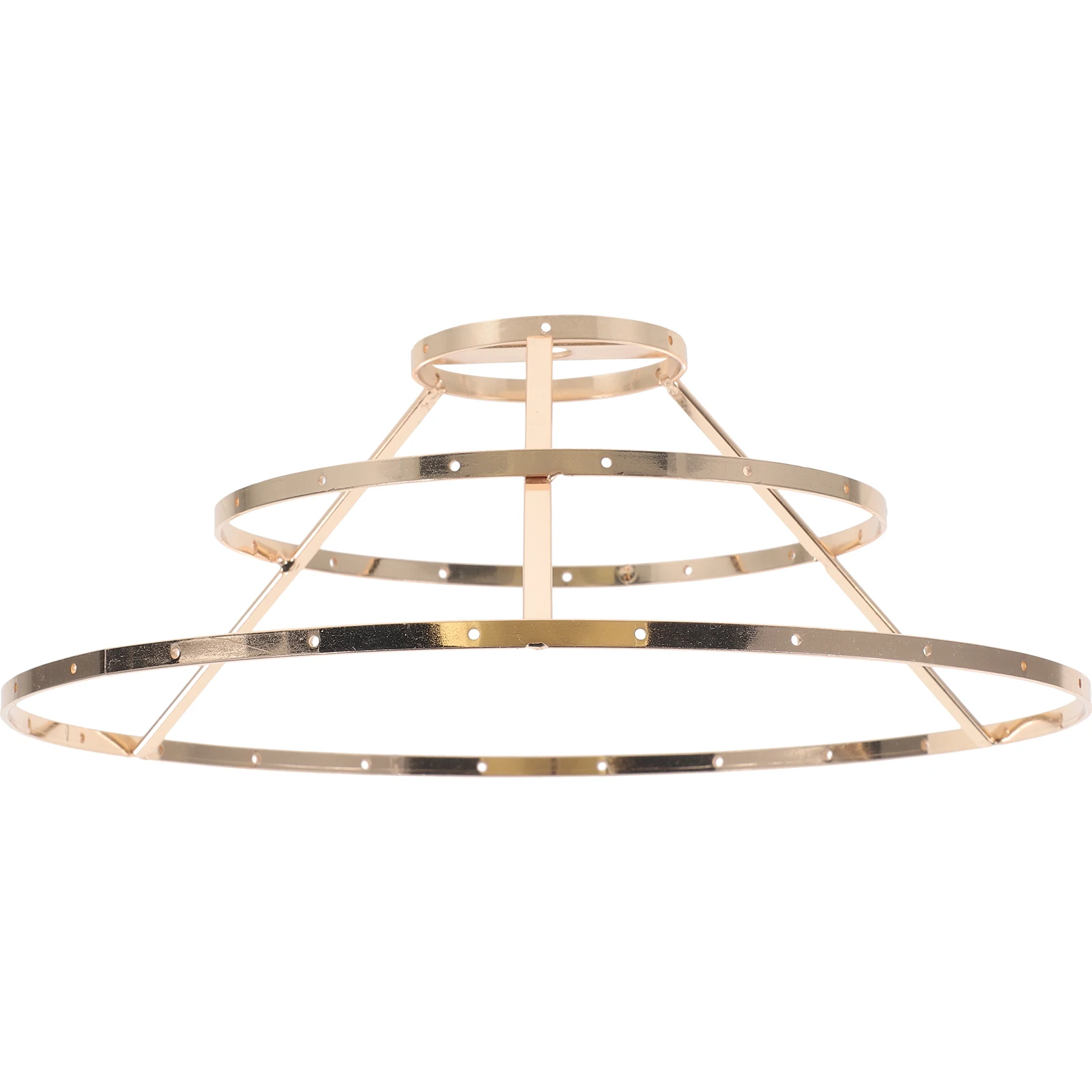 

Retro Wind Chime Chandelier Lamp Shade Frame Iron Holder DIY Wire Cover Ring Set Metal Support Lighting Accessories Holder