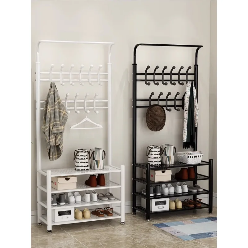 Hanger for hanging clothes on the floor in a household hallway, simple shoe rack in the bedroom, indoor storage