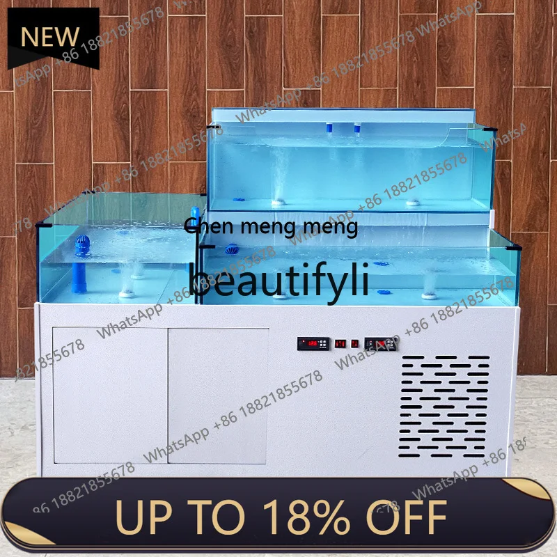 

Z189 Commercial Seafood Pool for Restaurant Aquatic Products Seafood Mixed Breeding Pool with Integrated Refrigeration and Filtr