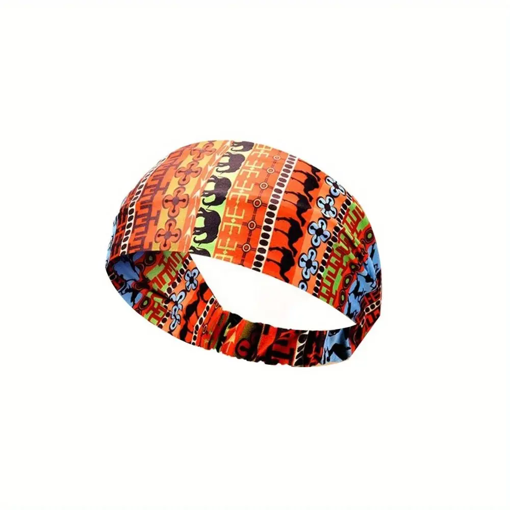 Diadema bohemia de nuevo estilo, diadema elástica de algodón antideslizante, banda elástica para el cabello bohemia para Yoga, para ir en vacaciones