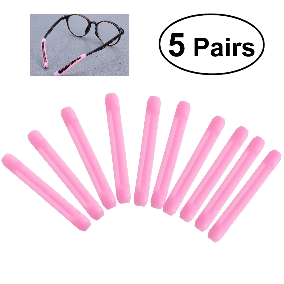 

5 Pairs Anti-slip Glasses Cover Eyeglass Accessories for Surfing Eyeglasses Leg Silicone Ear Hooks