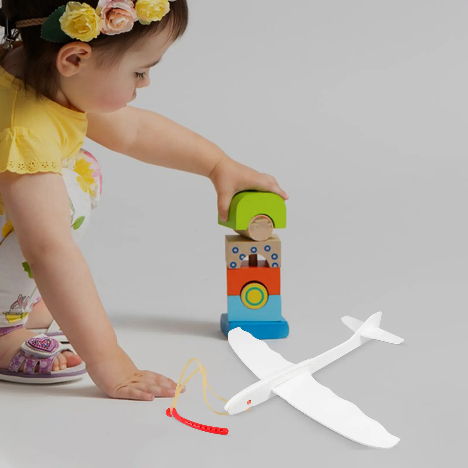 

Детский самолет на резинке для ручного запуска, пенопластовый планер для самостоятельной росписи, для игр на улице и обучения полетам на заднем дворе