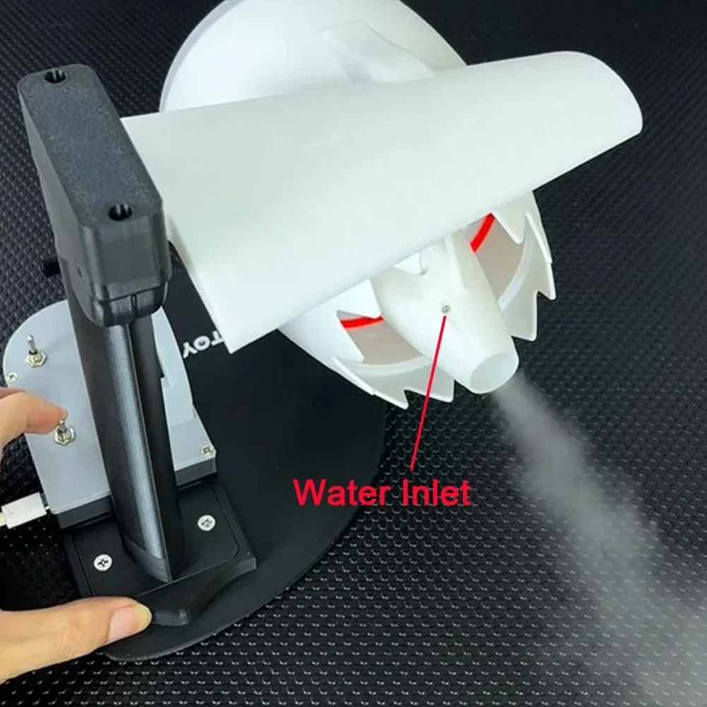 Bedside Table USB Humidifier Fan Stylish Airflow Fan With Light Usb Fan Aircraft Engine Design Atomizing Humidifier