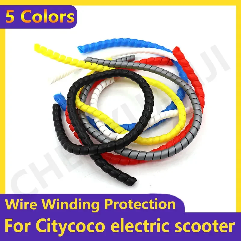 Protective Circuit Line Winding Tube Spiral  Sleeve Tubing Hose Accessories For Citycoco Harley Electric Scooter Parts