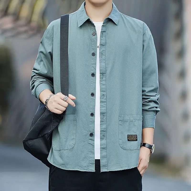 Abbigliamento da uomo Camicie Nuovo Autunno Inverno Manica lunga Moda Colletto rovesciato Semplice Confortevole Versatile Vendita Confortevole