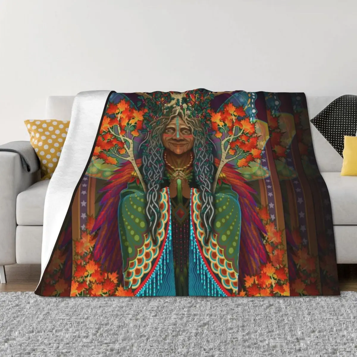 

Elder Spirit Throw Blanket Hair Bed covers Giant Sofa Blankets