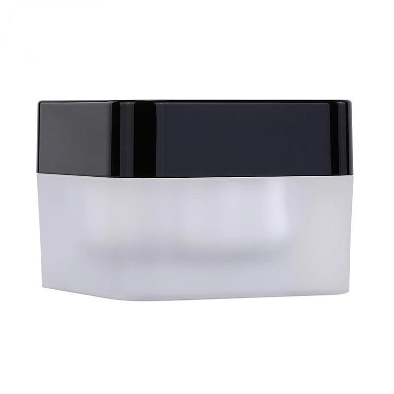 15/30/50g Square Cream Jar Frosted Wide Mouth Cream Bottle Cosmetic Sub-Bottling Refillable Plastic Pot Travel Supplies