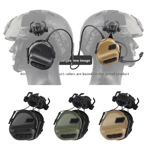 Tactical Fifth Generation Helmet Headset Foldable No Pickup Noise Reduction Version Headphones Shoo/ ting Hunting PTT Adapter