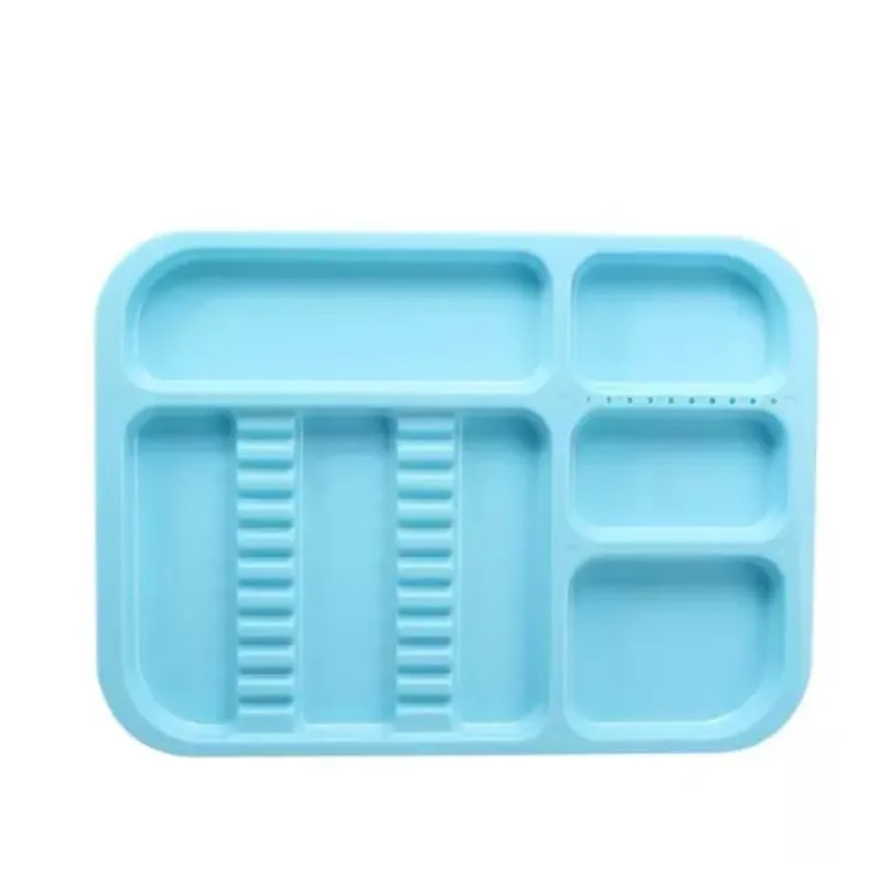 Dental Instruments Trays Food Grade Plastic Autoclable Odontologia Separators Tray Divided Placement Box Dentistry Laboratory