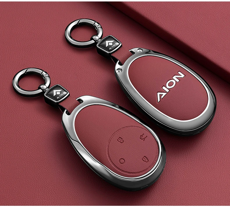 Autozubehör Schlüsselanhänger aus Zinklegierung und Leder für Gac AION PLU Trumpchi Aion V Y LX 2023 GE3 GA3S Tyrannosaurus – Detail 4