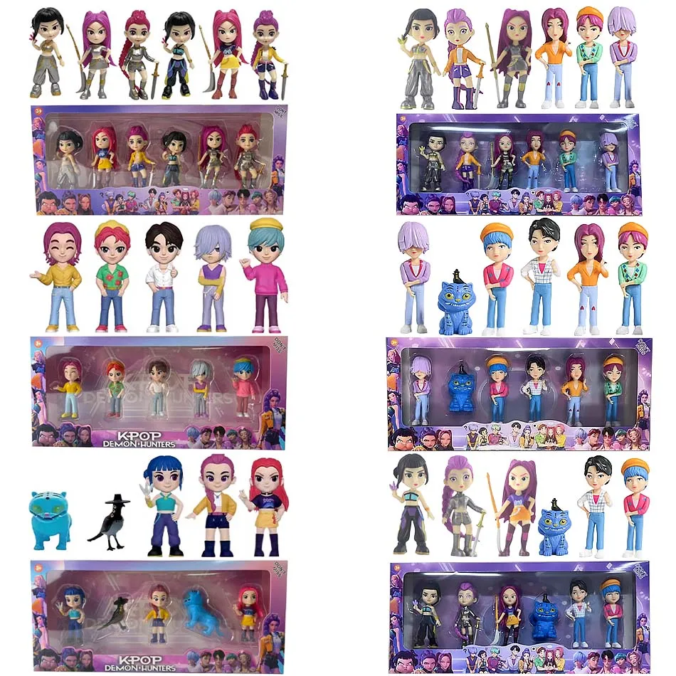 2026년 신상 Kpop 데빌 헌터 루미 조이 미라 애니메이션 폴리염화비닐 캐릭터 컬렉션 데스크탑 장식품 어린이 새해 선물