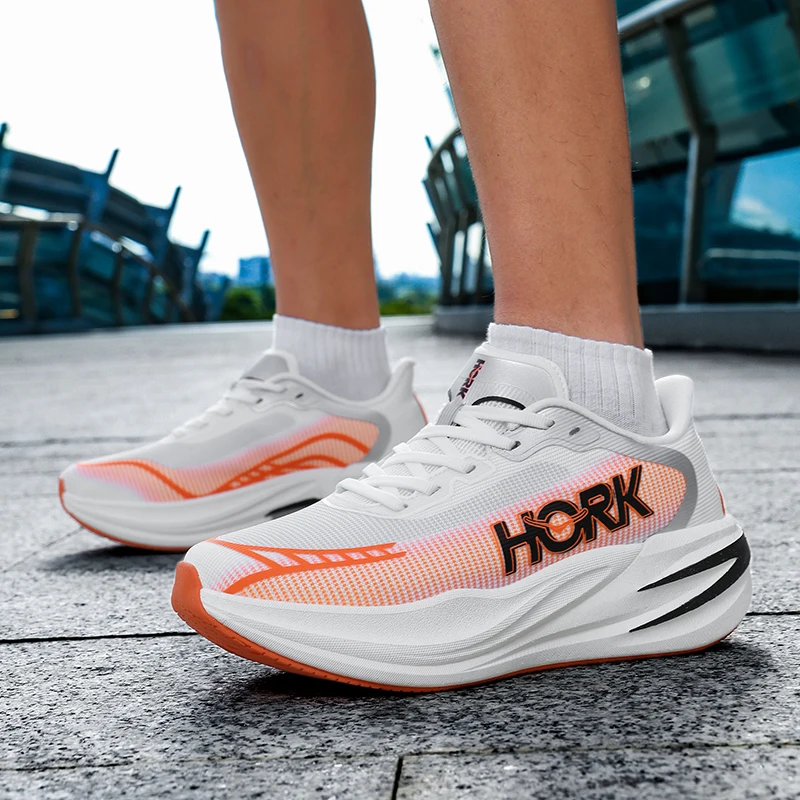 

Men's running competition, jogging sports, outdoor cushioning, anti-slip luxury shoes, breathable mesh, cross-country shoes