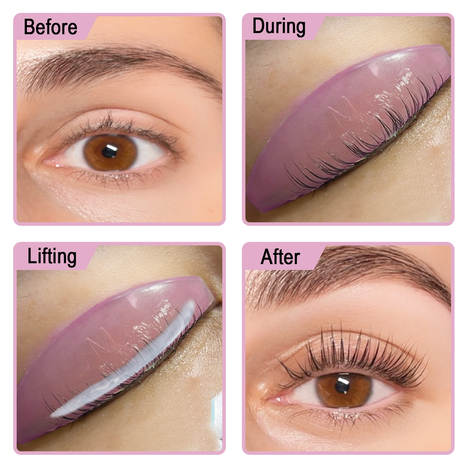 Libeauty NEW Silicone Eyelash Perm Pad Lifting Lashes Rods Shield L Warped Eyelash Curler Accessories Applicator Makeup Tool