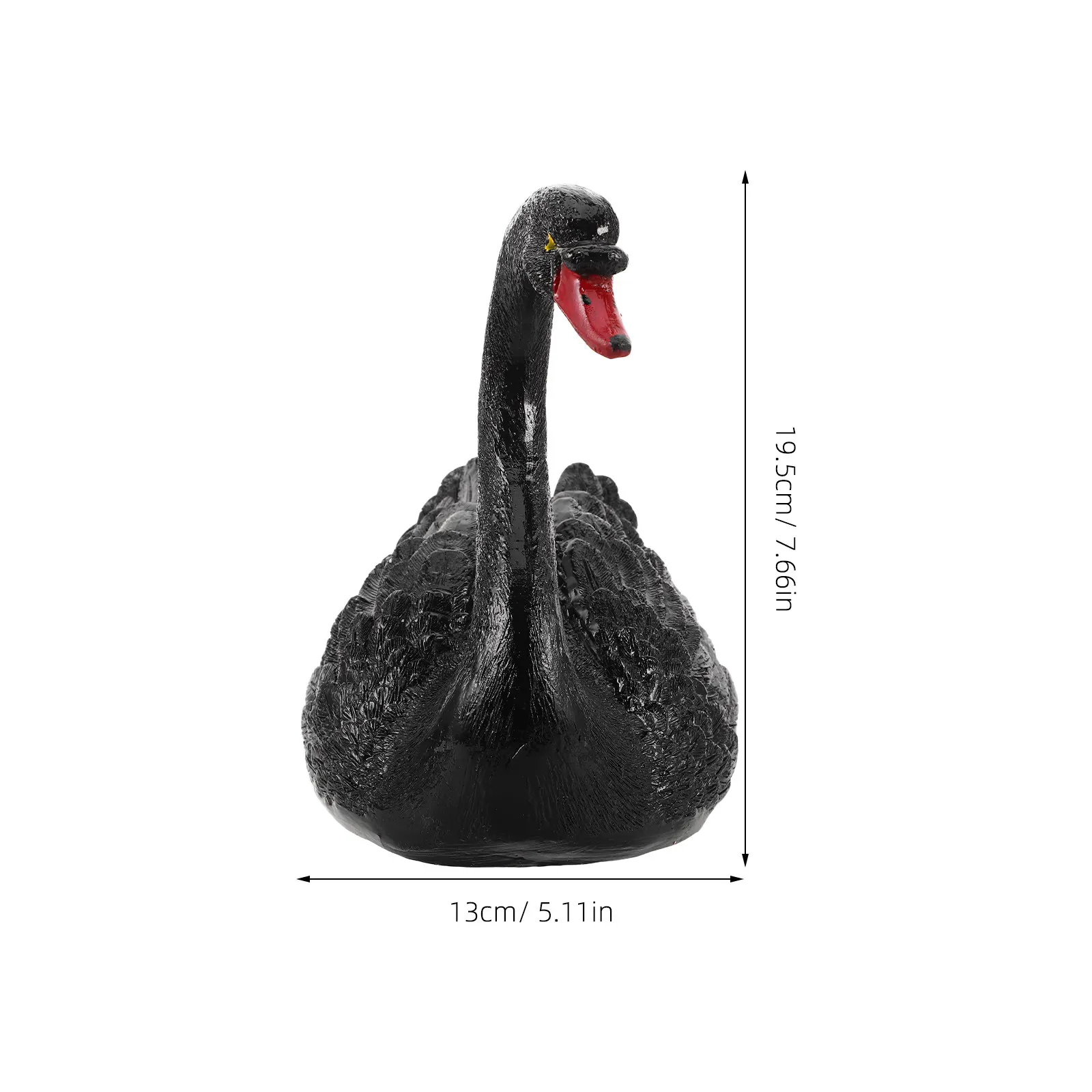 Pond Float Decoration Fountain Statue Floating Swans for Pool Black Shaped Ornaments