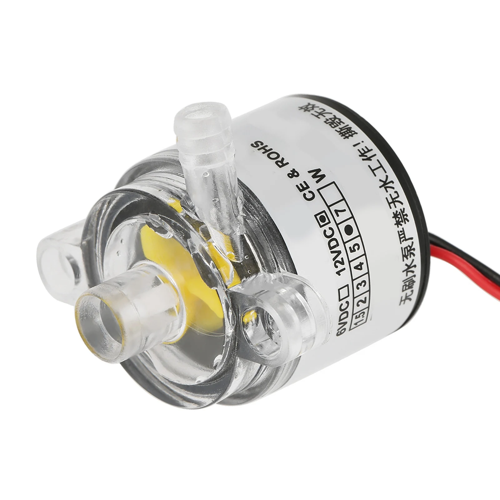 12V Pump, 1pc Mini 12V DC 6W Food Grade Submersible Brushless Water Pump 2L/min