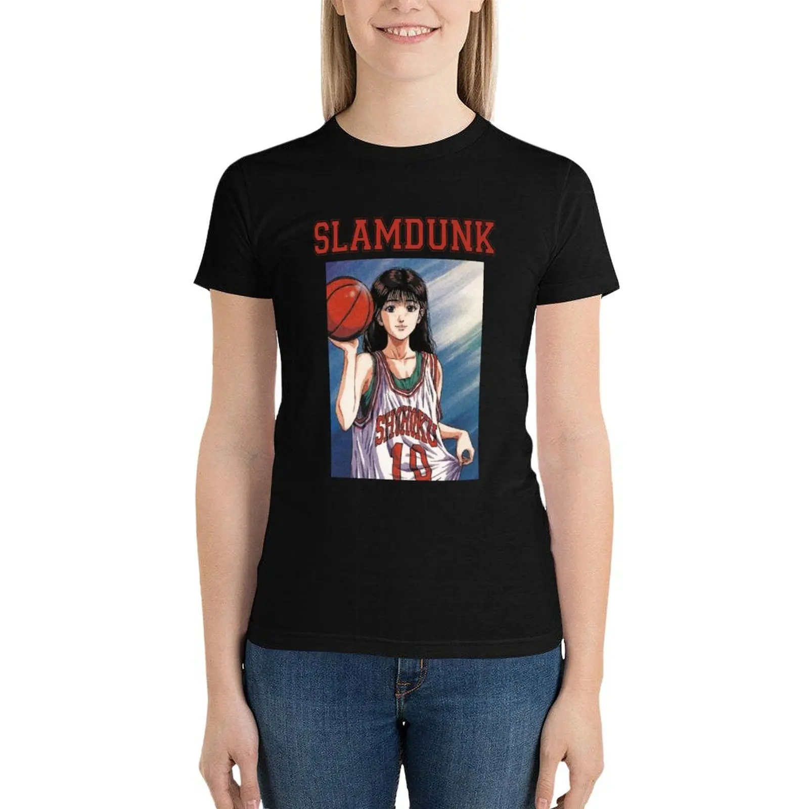 

SLAMDUNK 'Akagi Haruko' BigArc Style T-Shirt vintage clothes female Aesthetic clothing tshirts woman