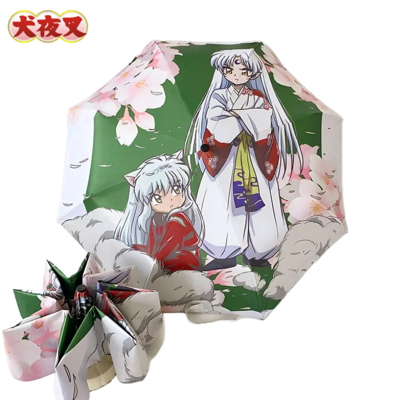 New Inuyasha Sesshoumaru anime two-dimensional cartoon fully automatic folding umbrella creative personalized umbrella sunshade