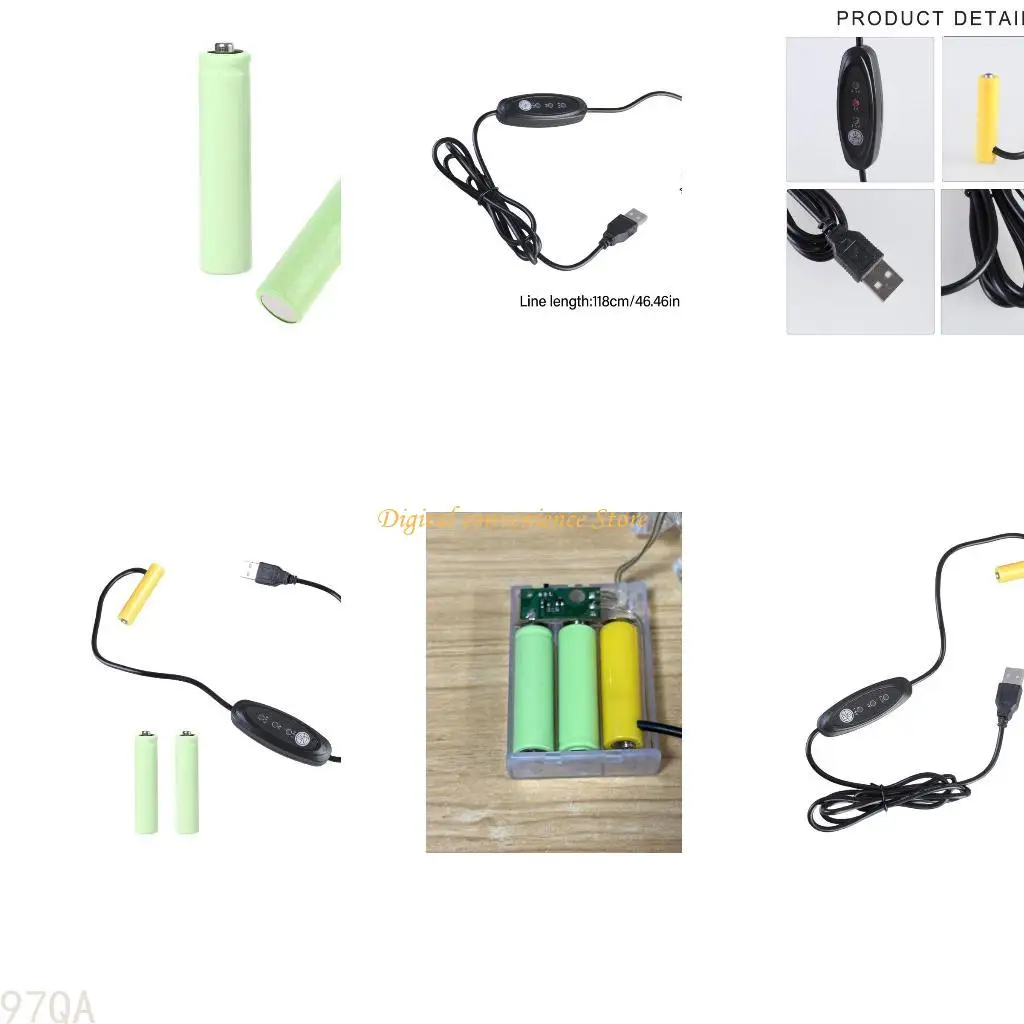 97qa 118 см. Адаптер фиктивной батареи USB -питания кабель питания кабель заменить 1PC до 3PCS 1,5 В LR03 3A Батареи для для