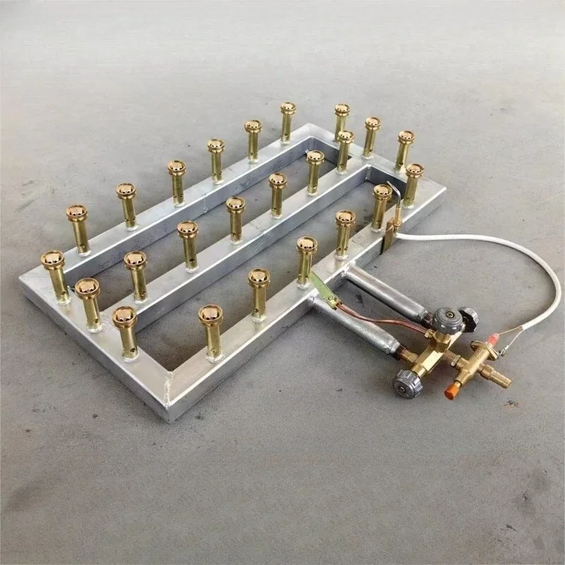 Grate liquefied gas commercial stall iron plate burning grate string incense fryer fire row rectangular series stove