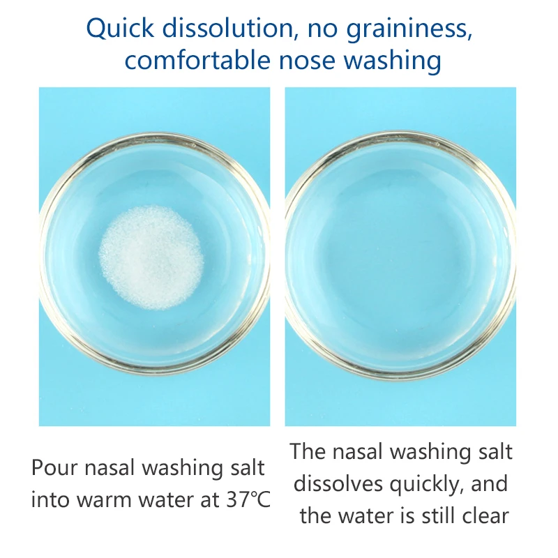 Limpiador Nasal de sal para adultos y niños, limpiador de 50 piezas, Protector de cavidad Nasal, irrigación Nasal, 2,2/2,7/4,5g