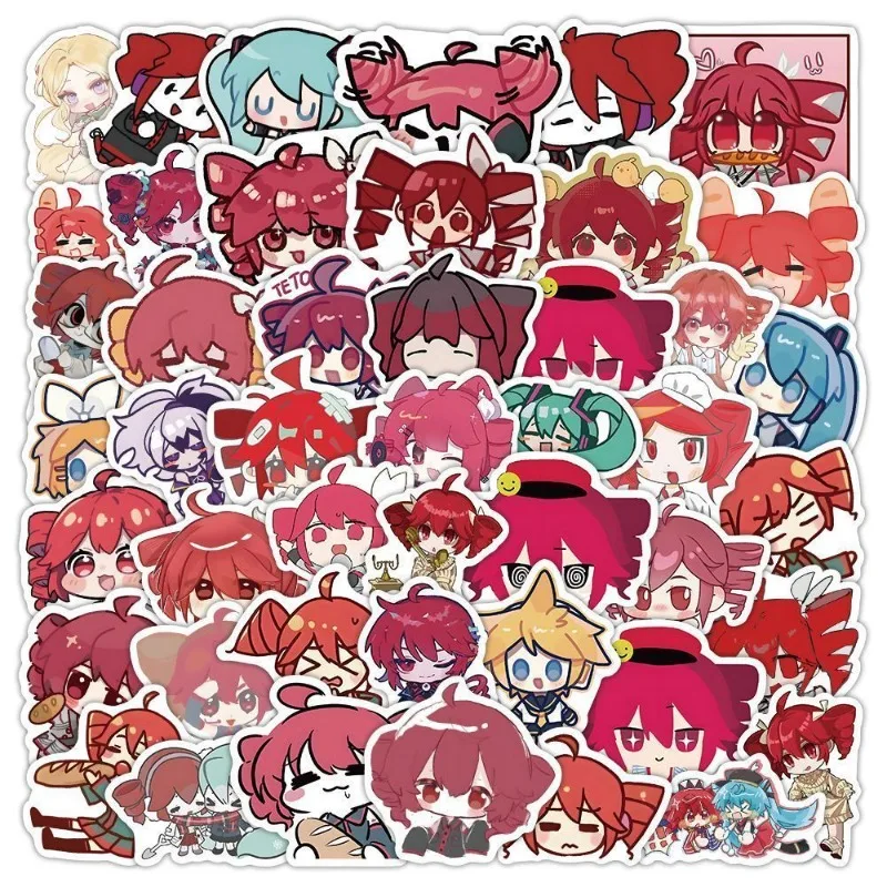 

60 PCS Cartoon Kasane Teto Graffiti Stickers Luggage Water Cup Stationery Mobile Car Laptop Refrigerator Decoration DIY Stickers
