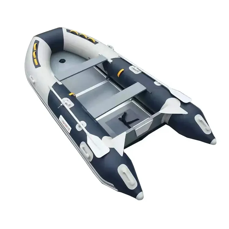 

Water Sport 12ft 3.6m PVC Foldable Inflatable Rowing Boat With Aluminum Floor For Sale