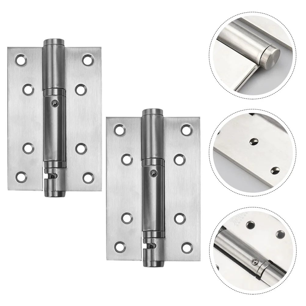 

2pcs Automatic Closing Door Hinge Heavy Duty Stainless Steel Smooth Adjustable Damping Bearing Hinge For Home Furniture