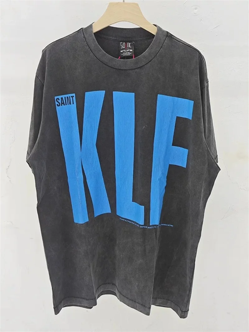 Klf Saint Michael T-Shirts Men Women Oversized Vintage Short Sleeve