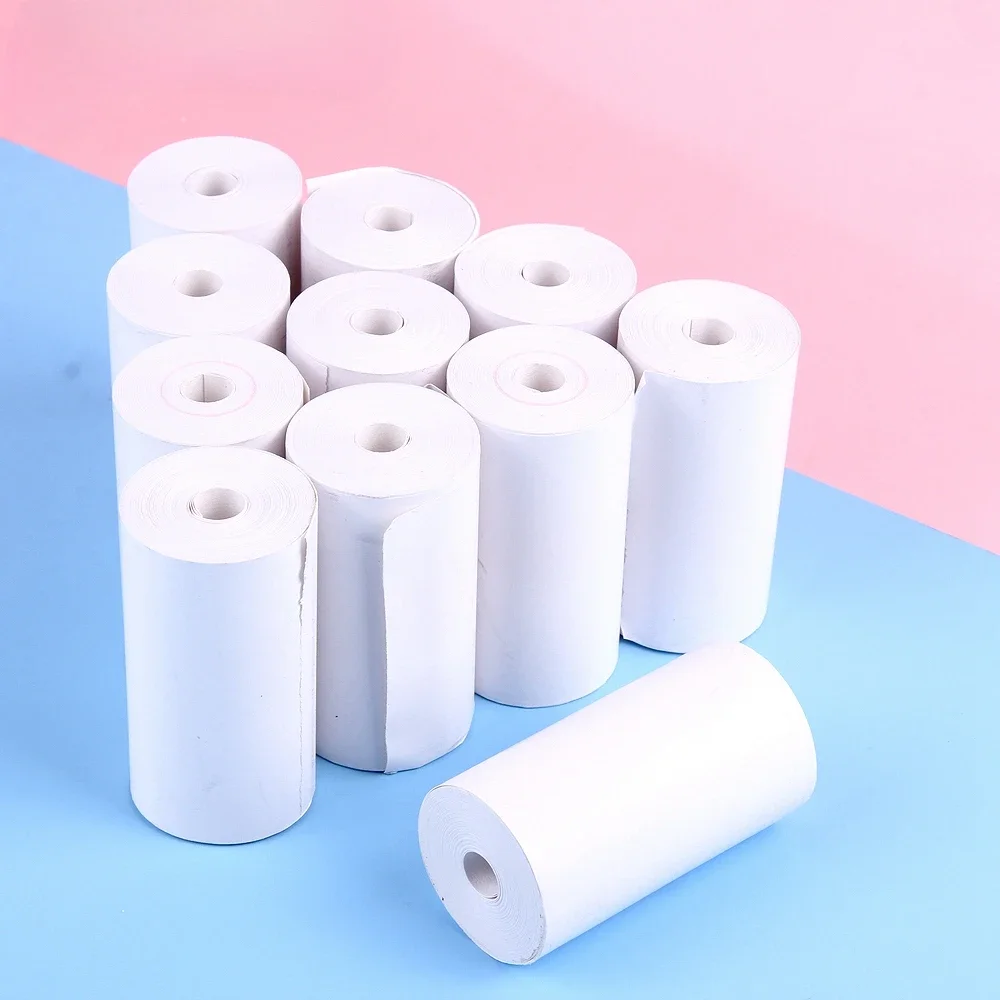 Imagem -02 - Papel Térmico para Câmera de Impressão Instantânea Branco Acessórios de Reposição Peças para Crianças Crianças 57x25 mm 10 Rolos