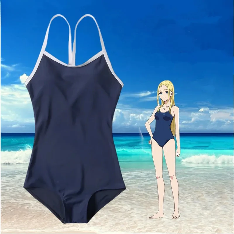 

Anime Summer Time Rendering Swimsuit Kofune Ushio Cosplay Costumes Bathing Japan Sukumizu Swimwear