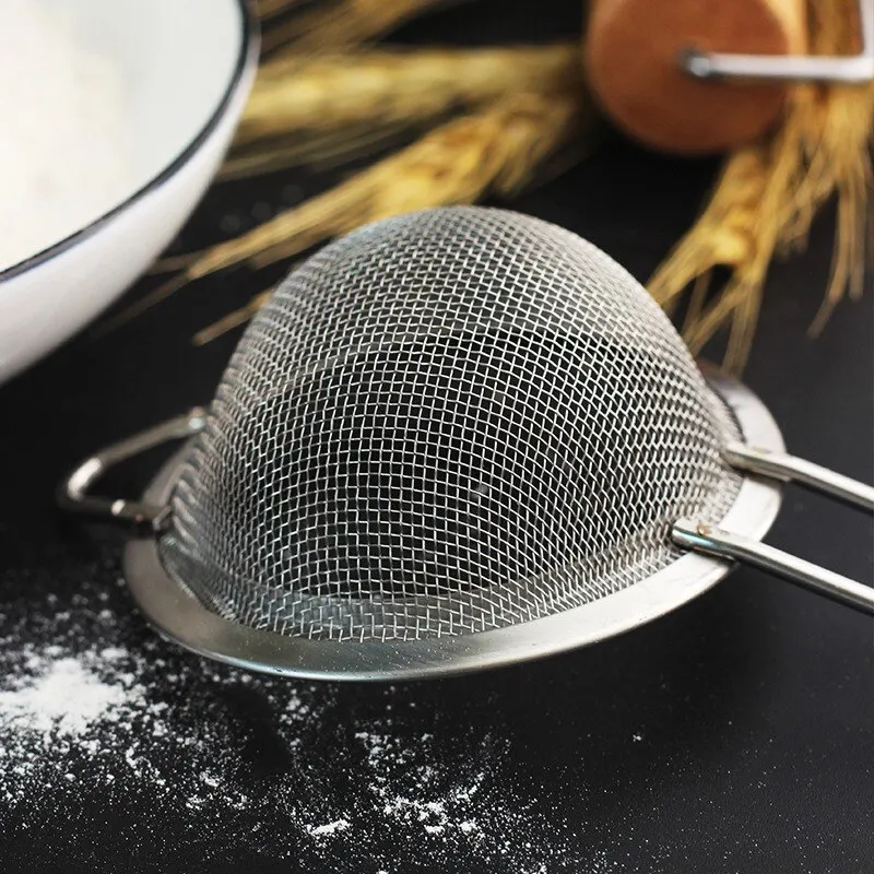 3pcs Stainless Steel Strainer Food Strainer Kitchen Mesh Filter Spoon For Soy Milk Quinoa Tea Soup Sifting Baking Straining