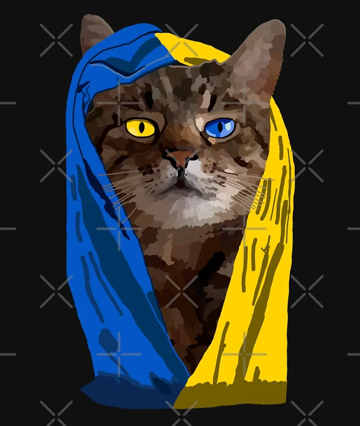Ukrainian Flag Ukraine Stepan Striped Cat Pride T-Shirt 100% Cotton O-Neck Summer Short Sleeve Casual Mens T-shirt Size S-3XL