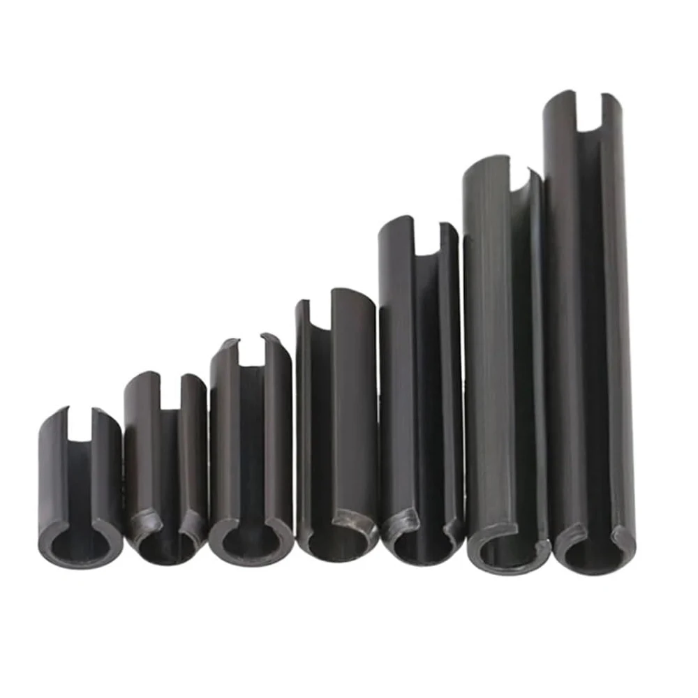 Slotted Spring Pins Black 65 MN Steel M1.5 M2 M2.5 M3 M4 M5 M6 M8 Elastic Cotter Cylindrical Positioning Tension Pins GB879