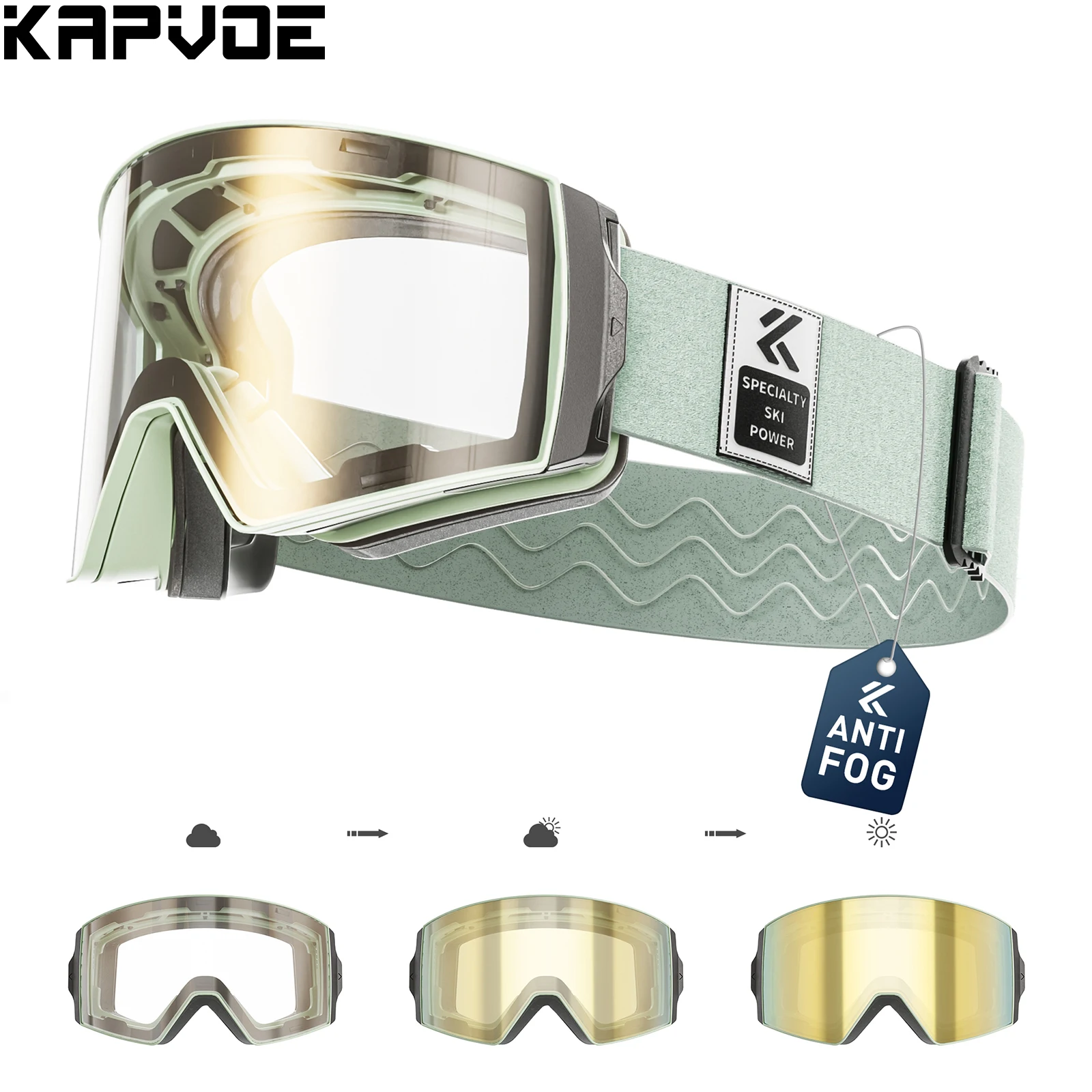 

KAPVOE Skiing goggles Winter Outdoor Sports Anti-fog skiing glasses Snowboard Snowmobile Snow Goggles Racing Cycling Ski Mask